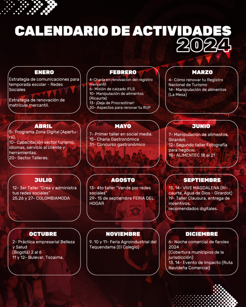 Calendario actividades 2024